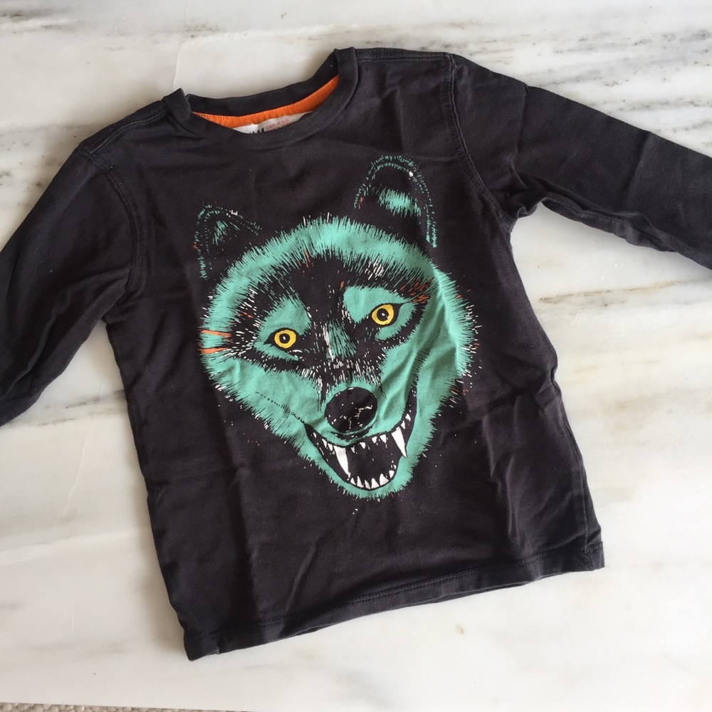 Long Sleeve H&M Neon Wolf Tee